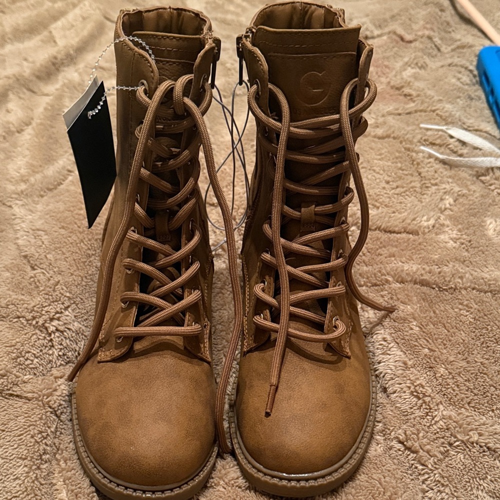 Brown Lace-Up Women's Brown Boots